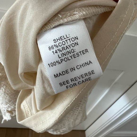 Crochet summer dress in cream color women’s size large - Picture 8 of 8